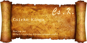 Csirke Kinga névjegykártya